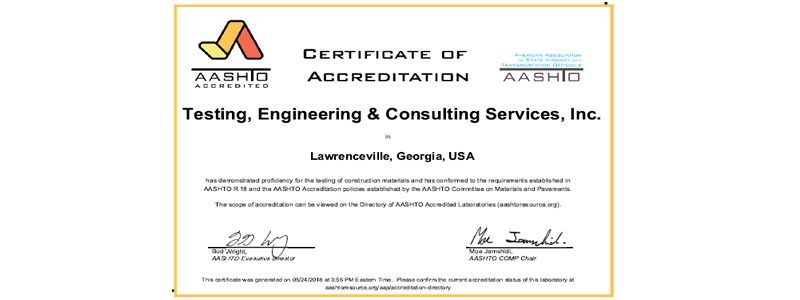 Our Materials Testing Lab Is A2LA Certified
